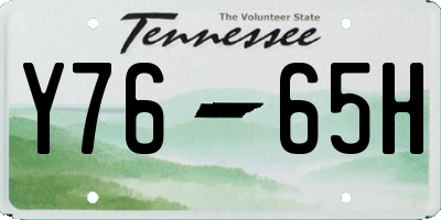 TN license plate Y7665H