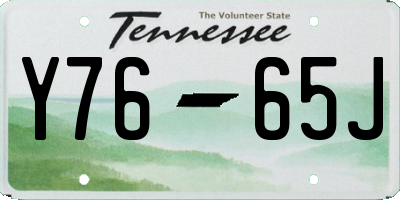 TN license plate Y7665J