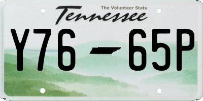 TN license plate Y7665P