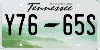 TN license plate Y7665S