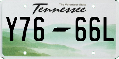TN license plate Y7666L