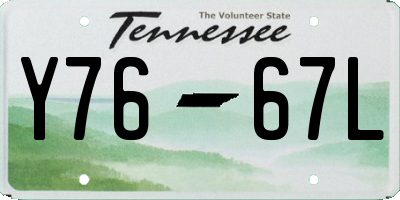 TN license plate Y7667L