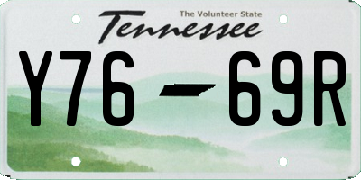 TN license plate Y7669R