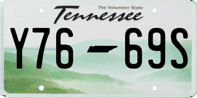 TN license plate Y7669S