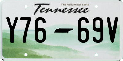 TN license plate Y7669V