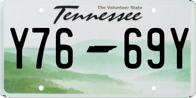 TN license plate Y7669Y