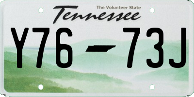 TN license plate Y7673J