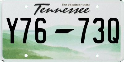 TN license plate Y7673Q
