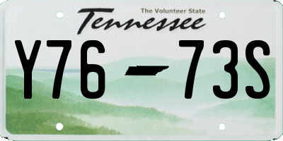 TN license plate Y7673S
