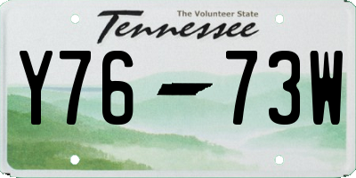 TN license plate Y7673W