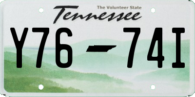TN license plate Y7674I