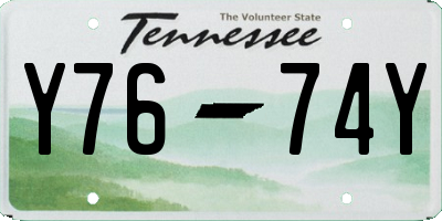TN license plate Y7674Y