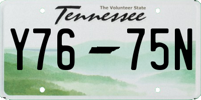 TN license plate Y7675N