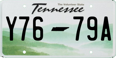 TN license plate Y7679A