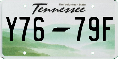 TN license plate Y7679F