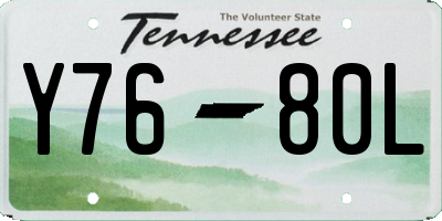 TN license plate Y7680L