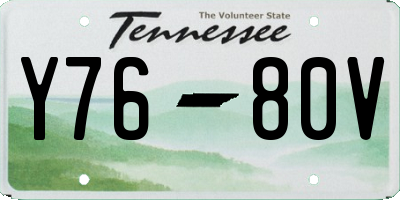 TN license plate Y7680V