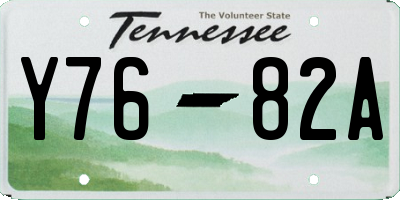 TN license plate Y7682A