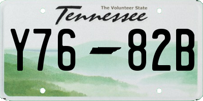 TN license plate Y7682B