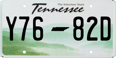 TN license plate Y7682D