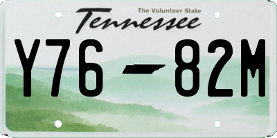 TN license plate Y7682M