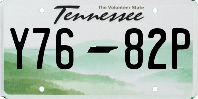 TN license plate Y7682P
