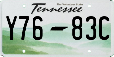 TN license plate Y7683C