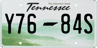 TN license plate Y7684S