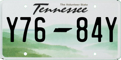 TN license plate Y7684Y
