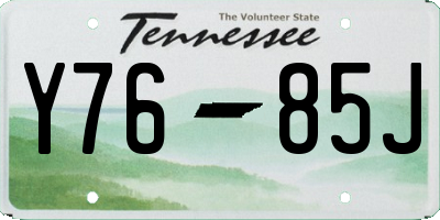 TN license plate Y7685J