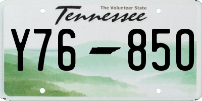 TN license plate Y7685O