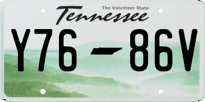 TN license plate Y7686V
