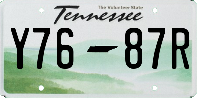 TN license plate Y7687R