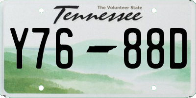 TN license plate Y7688D