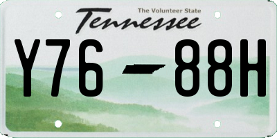 TN license plate Y7688H