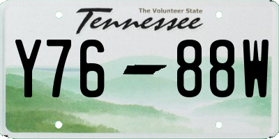 TN license plate Y7688W