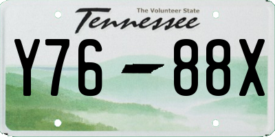 TN license plate Y7688X