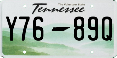TN license plate Y7689Q