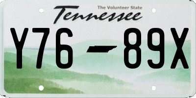 TN license plate Y7689X