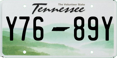 TN license plate Y7689Y