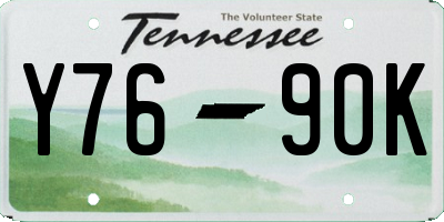 TN license plate Y7690K
