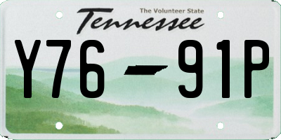TN license plate Y7691P