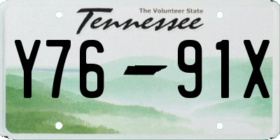 TN license plate Y7691X