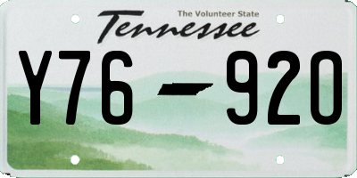 TN license plate Y7692O