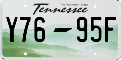 TN license plate Y7695F