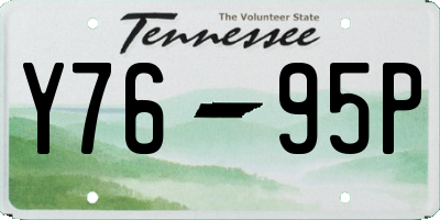 TN license plate Y7695P