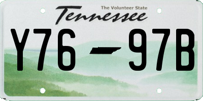 TN license plate Y7697B