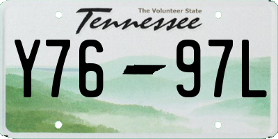 TN license plate Y7697L
