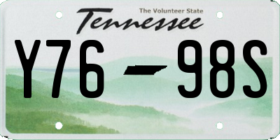 TN license plate Y7698S