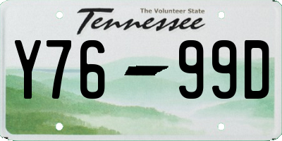 TN license plate Y7699D